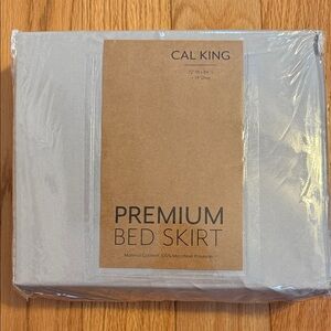 Cal King Premium Bed Skirt - Elegant Gray